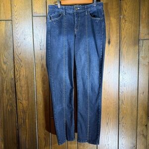 Democracy “Ab”Technology Jeans, Front Split Seam Hem & Overstitching (10)